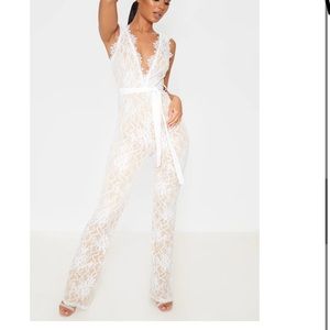 White lace jumpsuit